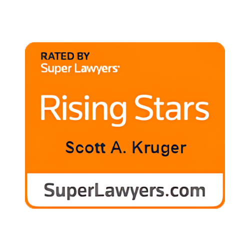 Scott Kruger rising stars super lawyers award badge 612-Injured